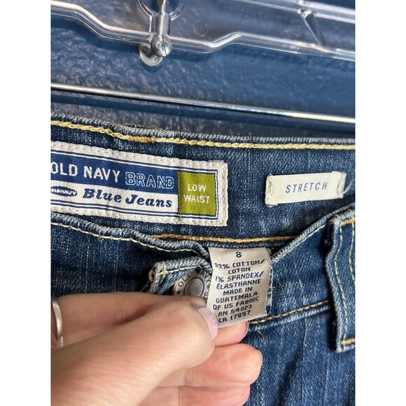 Old Navy Low Waist Stretch Blue Jeans Size 8 - Picture 2 of 5